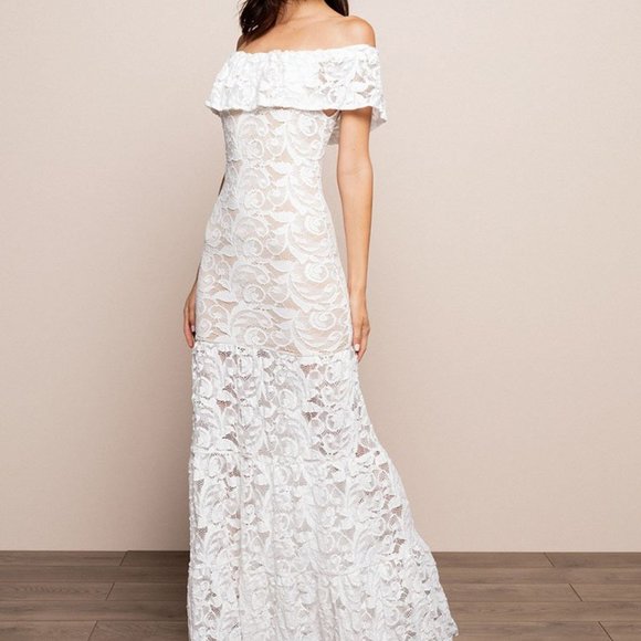 NIGHTCAP Plumeria Positano Maxi in white - Picture 2 of 3